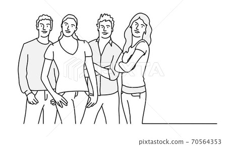 Group of students are standing. 70564353