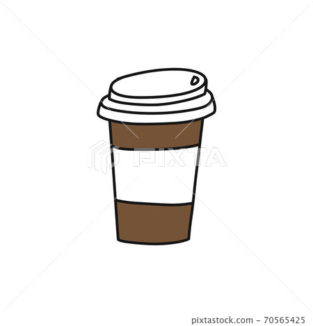 take away coffee cup doodle icon, vector take away coffee cup doodle icon, vector 70565425