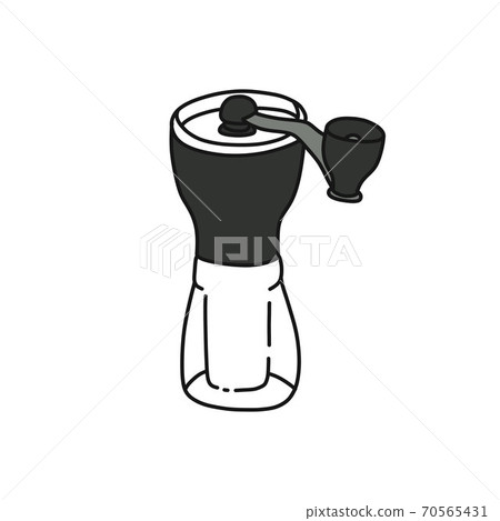 coffee grinder doodle icon, vector color coffee grinder doodle icon, vector color 70565431