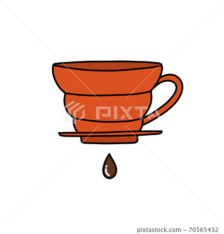 coffee maker filter doodle icon, vector coffee maker filter doodle icon, vector 70565432