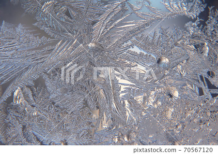 the unusual frost on a winter window 70567120