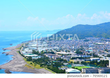 Miho no Matsubara coast and cityscape Miho no Matsubara coast and cityscape 70569121