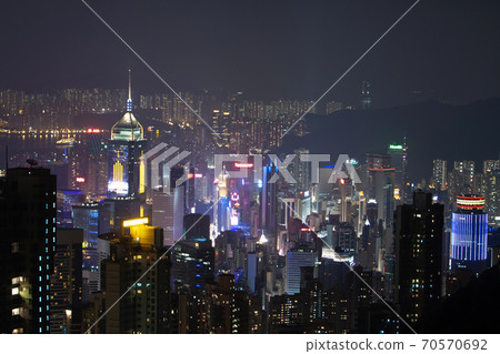 29 Sept 2007 Close up of the office building at night , hong kong 29 Sept 2007 Close up of the office building at night , hong kong 70570692