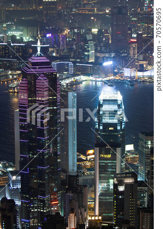 29 Sept 2007 Close up of the office building at night , hong kong 29 Sept 2007 Close up of the office building at night , hong kong 70570695