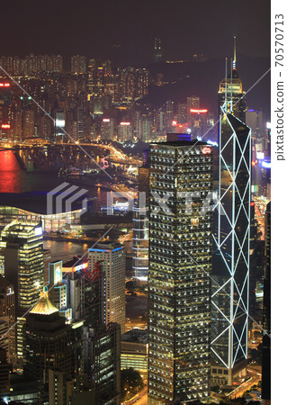 29 Sept 2007 Close up of the office building at night , hong kong 29 Sept 2007 Close up of the office building at night , hong kong 70570713