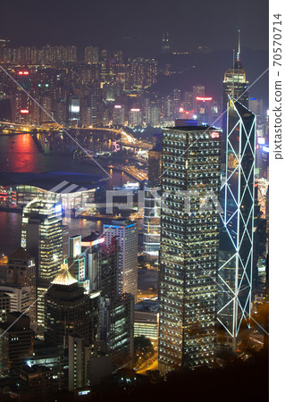 29 Sept 2007 Close up of the office building at night , hong kong 29 Sept 2007 Close up of the office building at night , hong kong 70570714