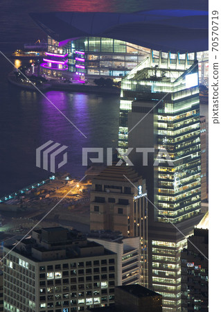 29 Sept 2007 Close up of the office building at night , hong kong 29 Sept 2007 Close up of the office building at night , hong kong 70570719