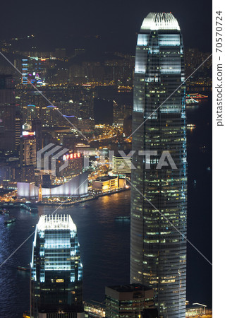 29 Sept 2007 Close up of the office building at night , hong kong 29 Sept 2007 Close up of the office building at night , hong kong 70570724