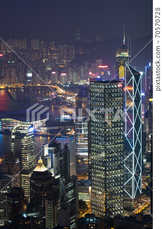 29 Sept 2007 Close up of the office building at night , hong kong 29 Sept 2007 Close up of the office building at night , hong kong 70570728