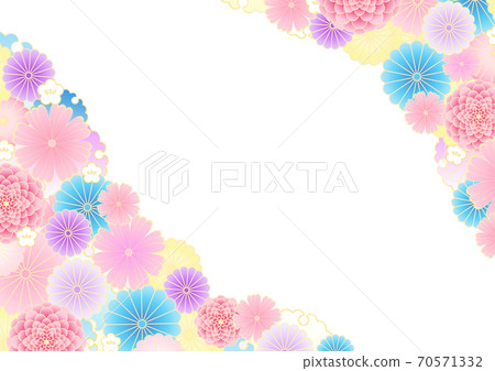 Luxurious background frame with chrysanthemum pattern Luxurious background frame with chrysanthemum pattern 70571332