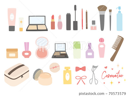 Various cosmetics Illustration set of cosmetics (without contour line) 70573579