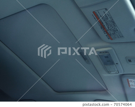 Sunroof seen from inside the car Sunroof seen from inside the car 70574064