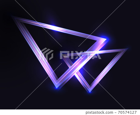 Abstract background with neon triangles and... - Stock Illustration ...