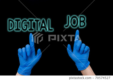 Word writing text Digital Job. Business concept 70574527