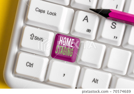 Text sign showing Home Staging. Conceptual photo Text sign showing Home Staging. Conceptual photo 70574689