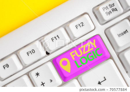 Handwriting text writing Fuzzy Logic. Concept 70577884