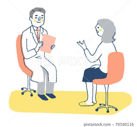Doctor and patient examination 70580116