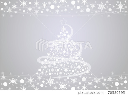 Snowflake Christmas tree illustration 70580595