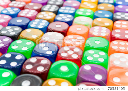 Colorful dice 70581405