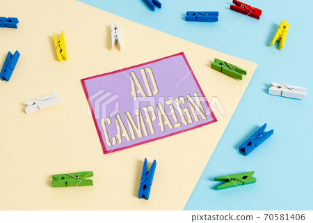 Handwriting text Ad Campaign. Concept meaning Handwriting text Ad Campaign. Concept meaning 70581406