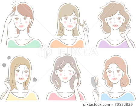 Hair trouble set women 70583929