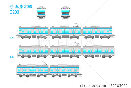 Keihin Tohoku Line Shorty 3 cars 5 cars 70585091