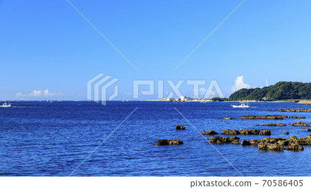 Summer in Kannonzaki, Hashirimizu, Yokosuka City, Kanagawa Prefecture, a tourist destination in Tokyo Bay Summer in Kannonzaki, Hashirimizu, Yokosuka City, Kanagawa Prefecture, a tourist destination in Tokyo Bay 70586405