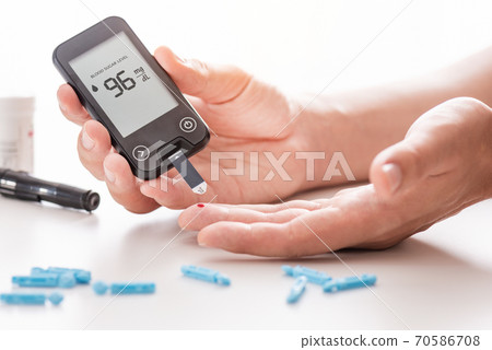 Diabetes checking blood sugar level Diabetes checking blood sugar level 70586708
