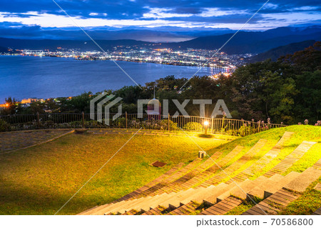 《長野縣》 Su訪湖夜景,立石公園景 《長野縣》 Su訪湖夜景,立石公園景 70586800