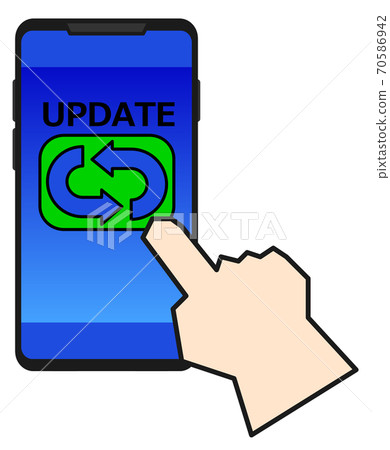 Illustration to update the smartphone to the latest Illustration to update the smartphone to the latest 70586942
