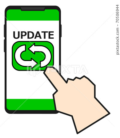 Illustration to update the smartphone to the latest Illustration to update the smartphone to the latest 70586944