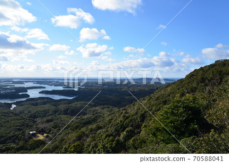 橫山展望台眺望(三重縣志摩市) 橫山展望台眺望(三重縣志摩市) 70588041