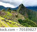 South America, Peru, Machu Picchu (horizontal, rainy season) 70589827