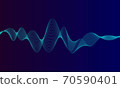 abstract blue digital equalizer, vector of sound wave pattern element 70590401