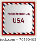 usa background with stars and decorative frames 70590403