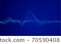 abstract blue digital equalizer, vector of sound wave pattern element 70590408