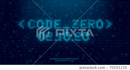 Futuristic cyberpunk glitch font. Blue glowing digital English alphabet. 8 bit Latin letters, numbers and symbols. Design for promo electronic music events and game titles. Vector Futuristic cyberpunk glitch font. Blue glowing digital English alphabet. 8 bit Latin letters, numbers and symbols. Design for promo electronic music events and game titles. Vector 70591258