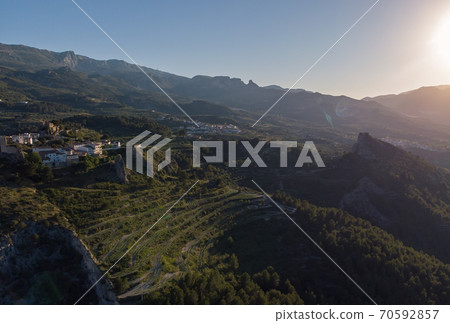 Mountainous surroundings of Guadalest village Mountainous surroundings of Guadalest village 70592857