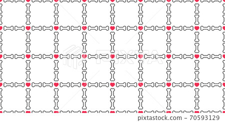 Dog bone seamless pattern vector heart valentine pet food french bulldog cartoon tile background repeat wallpaper scarf isolated illustration doodle design Dog bone seamless pattern vector heart valentine pet food french bulldog cartoon tile background repeat wallpaper scarf isolated illustration doodle design 70593129