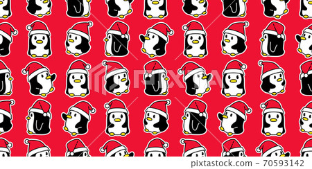 penguin Seamless pattern christmas santa claus hat bird vector cartoon scarf isolated tile background repeat wallpaper illustration doodle red design penguin Seamless pattern christmas santa claus hat bird vector cartoon scarf isolated tile background repeat wallpaper illustration doodle red design 70593142