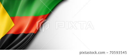 Azawad MNLA flag isolated on white banner Azawad MNLA flag isolated on white banner 70593545
