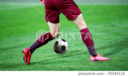 banner of soccer game players fighting for football 70594116