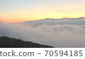 Scenery of the sea of clouds, sunrise and sunrise in Shinshu. 70594185