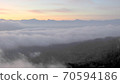 Scenery of the sea of clouds, sunrise and sunrise in Shinshu. 70594186