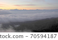 Scenery of the sea of clouds, sunrise and sunrise in Shinshu. 70594187