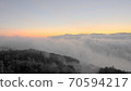Scenery of the sea of clouds, sunrise and sunrise in Shinshu. 70594217