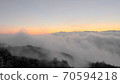 Scenery of the sea of clouds, sunrise and sunrise in Shinshu. 70594218