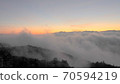 Scenery of the sea of clouds, sunrise and sunrise in Shinshu. 70594219