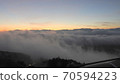 Scenery of the sea of clouds, sunrise and sunrise in Shinshu. 70594223