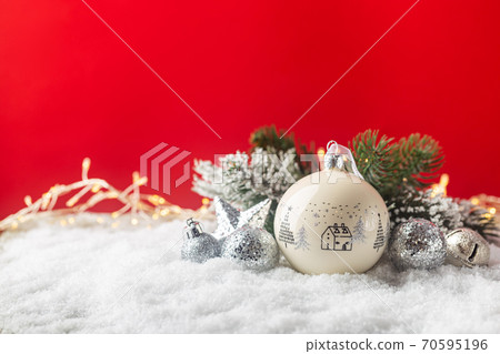 Christmas decoration with balls 70595196